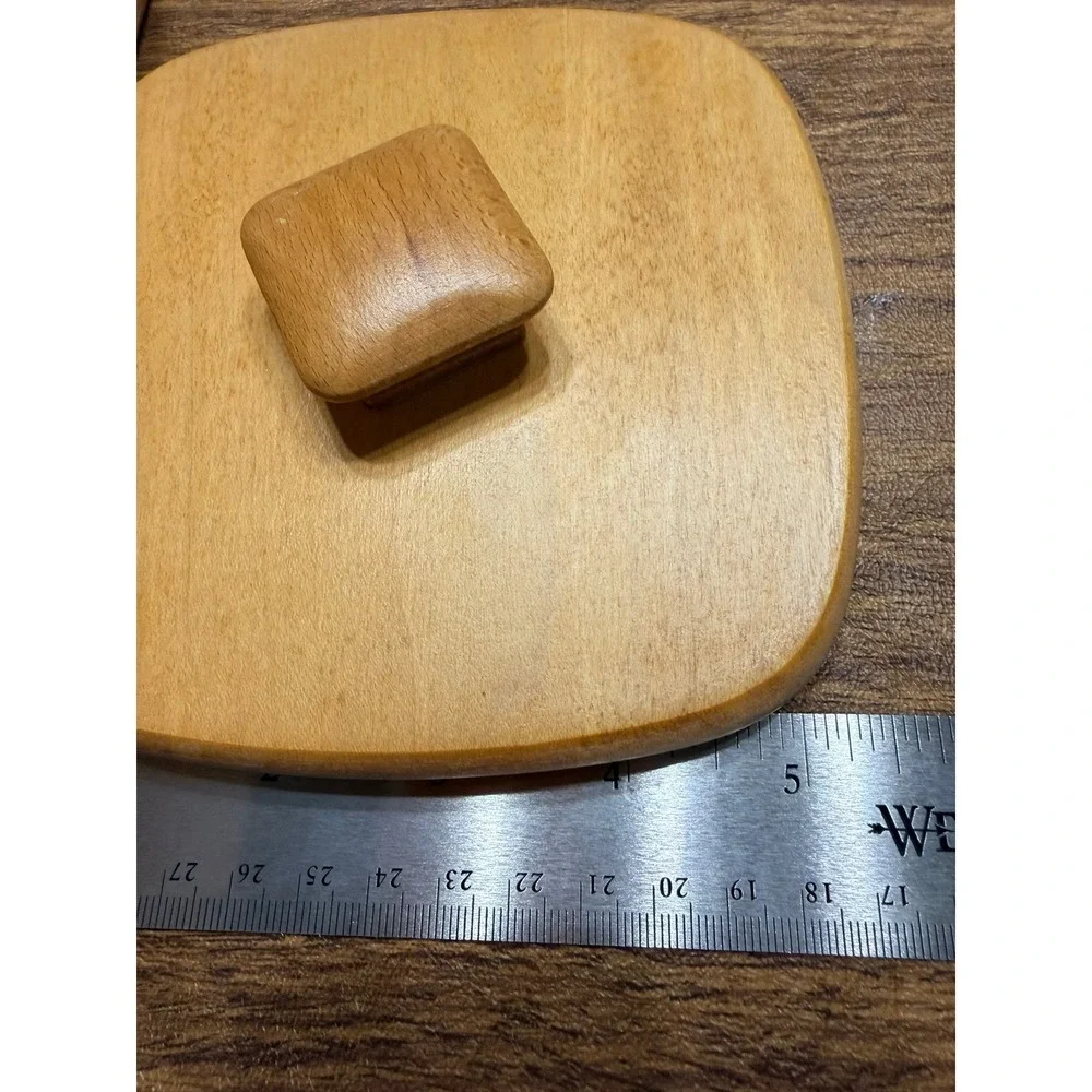 Longaberger Woodcrafts Square Wood Basket Lid Replacement Light Brown 5.5